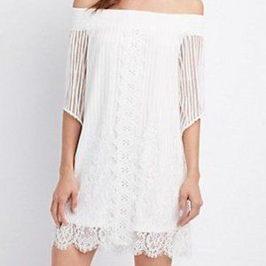 NWOT - Off The Shoulder Lace Dress - S